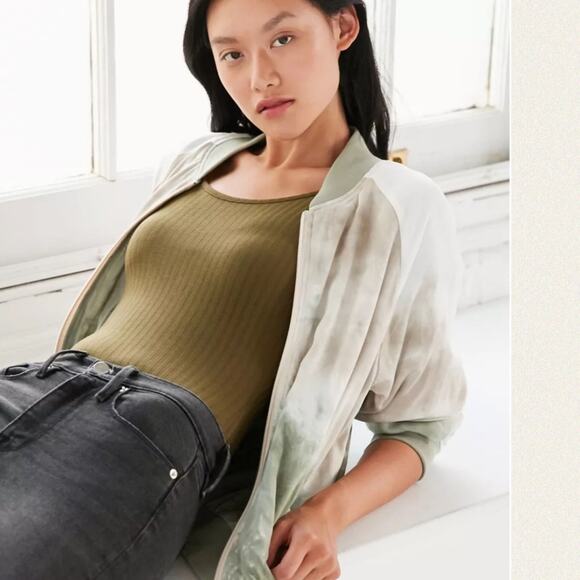 Without Walls Bomber Jacket Tye Dye Full Zip Size M Medium Urban Outfitters - Picture 4 of 14